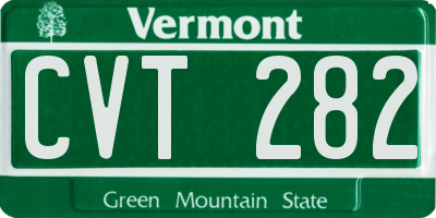 VT license plate CVT282