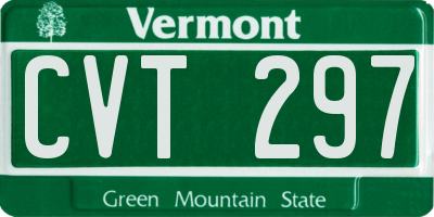VT license plate CVT297