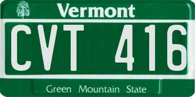 VT license plate CVT416