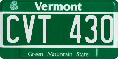 VT license plate CVT430