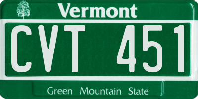 VT license plate CVT451