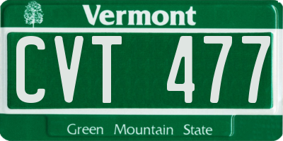 VT license plate CVT477