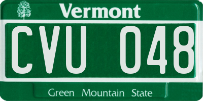 VT license plate CVU048