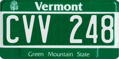 VT license plate CVV248