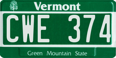 VT license plate CWE374