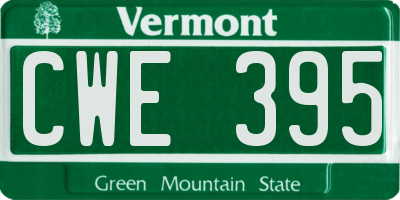 VT license plate CWE395