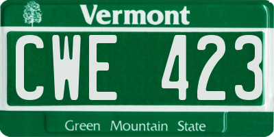 VT license plate CWE423