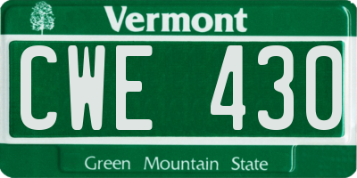VT license plate CWE430
