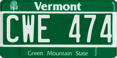 VT license plate CWE474