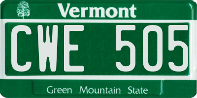 VT license plate CWE505