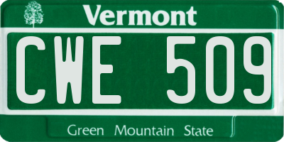 VT license plate CWE509