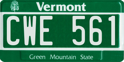 VT license plate CWE561