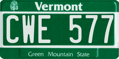 VT license plate CWE577