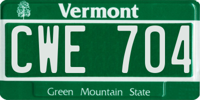 VT license plate CWE704