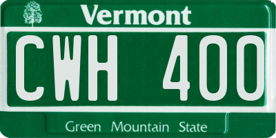 VT license plate CWH400