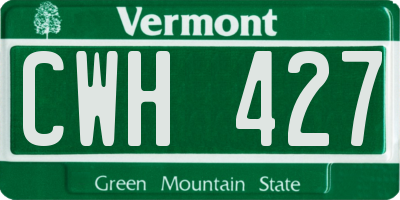 VT license plate CWH427