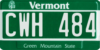 VT license plate CWH484