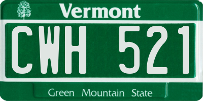 VT license plate CWH521