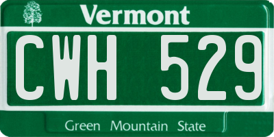 VT license plate CWH529