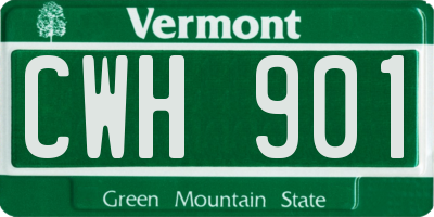VT license plate CWH901
