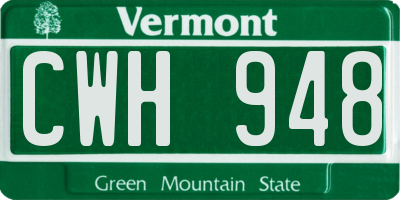 VT license plate CWH948