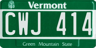 VT license plate CWJ414