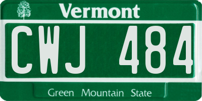 VT license plate CWJ484