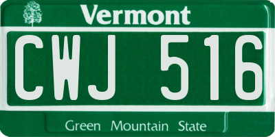 VT license plate CWJ516