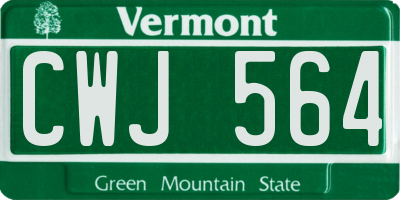 VT license plate CWJ564