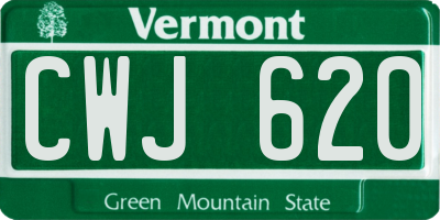 VT license plate CWJ620