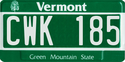 VT license plate CWK185