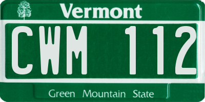 VT license plate CWM112