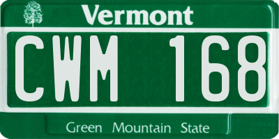 VT license plate CWM168