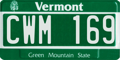 VT license plate CWM169
