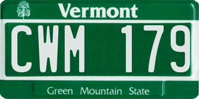 VT license plate CWM179
