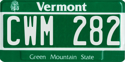 VT license plate CWM282