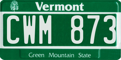 VT license plate CWM873