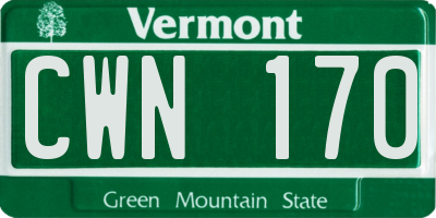 VT license plate CWN170