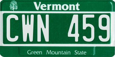 VT license plate CWN459