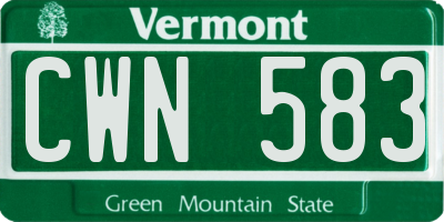 VT license plate CWN583