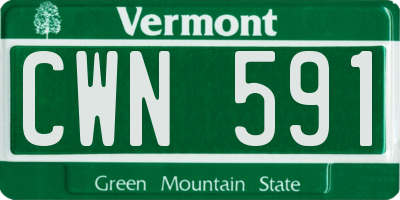 VT license plate CWN591