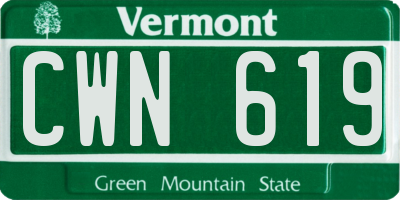 VT license plate CWN619