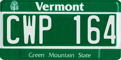 VT license plate CWP164