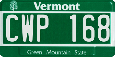 VT license plate CWP168
