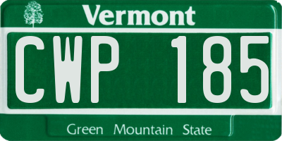 VT license plate CWP185