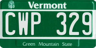 VT license plate CWP329