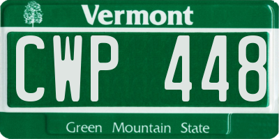 VT license plate CWP448