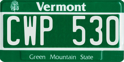 VT license plate CWP530