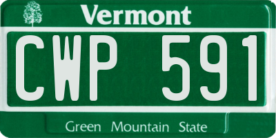 VT license plate CWP591