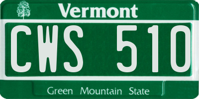 VT license plate CWS510
